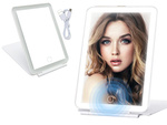 Led illuminated make-up mirror folding travel mirror