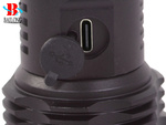 Bailong taktická silná led svítilna xhp50 zoom usb