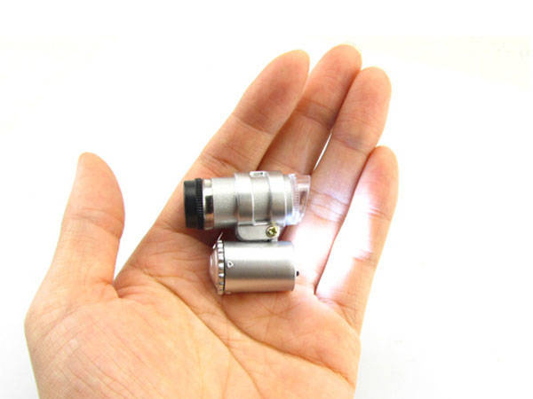 Microscopio lupa joyero 60x led uv profesional