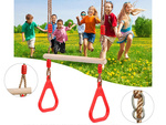 CHILDREN'S WOODEN GARDEN SWING GYMNASTIC TRAPEZE WITH HANDLES