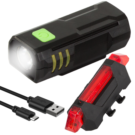 Juego de luces led para bicicleta trasera delantera usb para bicicleta