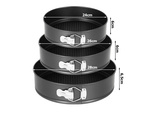 Cake tin baking tray for cakes and tortes mould 24 26 28 3 pcs round