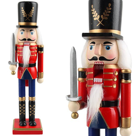 Nutcracker kareivis dewniany dekoratyvinė kalėdinė figūrėlė dovana