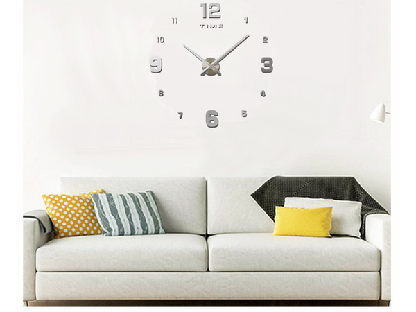 Wanduhr 3d aufkleber wanduhr xxl gross 130 cm aufkleber leise