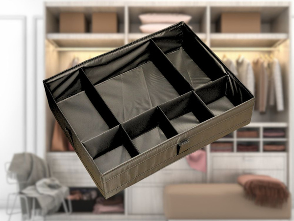 Organizador de ropa interior cajón para calcetines separador de cajones gris