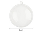 Bule acrilice transparente 8cm plastic fără scame 12pcs