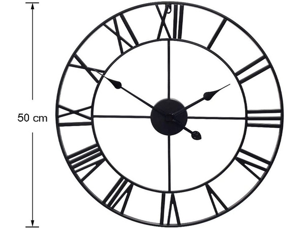 Roma retro vintage loft 3d reloj de pared 50cm