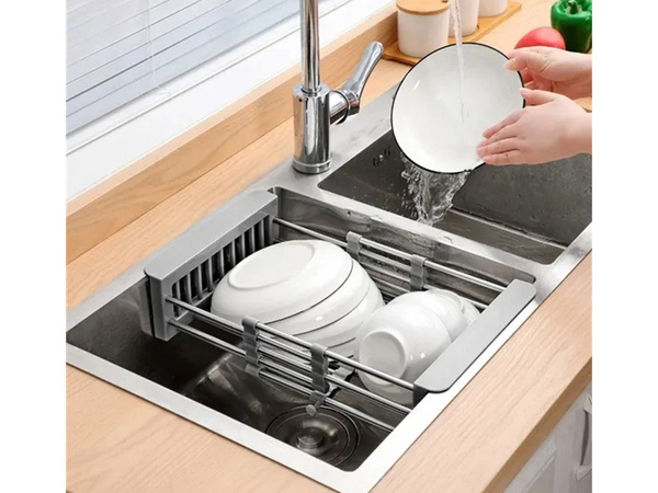 Escurridor para fregadero cesta telescópica para frutas y verduras