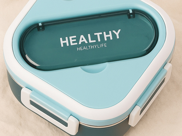 Snack box s compartments container cutlery lunchbox for microwave 1000ml