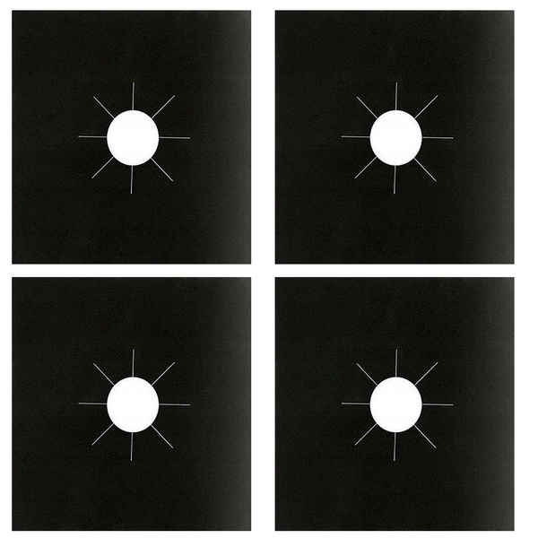 Brennerschutzmatte für gasherde 4er set matten