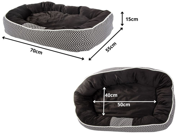 Dog bed soft comfortable fluffy plush bed with cushion