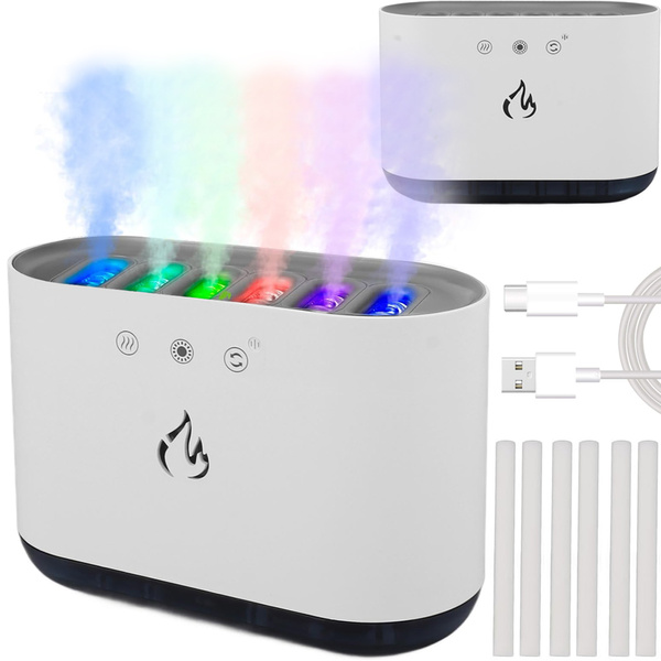 Compin aire difusor humidificador led lámpara rgb aromaterapia 6 boquillas