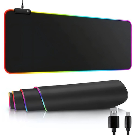 Gaming pad megvilágított rgb xl 80x30 egér alatt billentyűzet usb