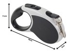 Automatic leash 5m strong for dog up to 15kg with lock strong long