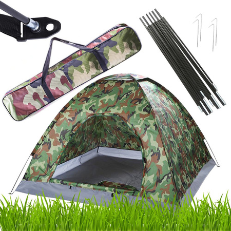 Camping zelt moro xxl 2-3 personen touristenzelt mit moskitonetz tasche