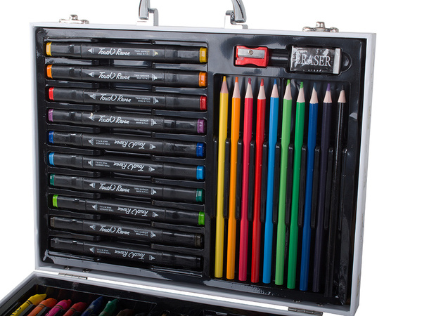 Umetniški komplet za slikanje v kovčku 64 kosov