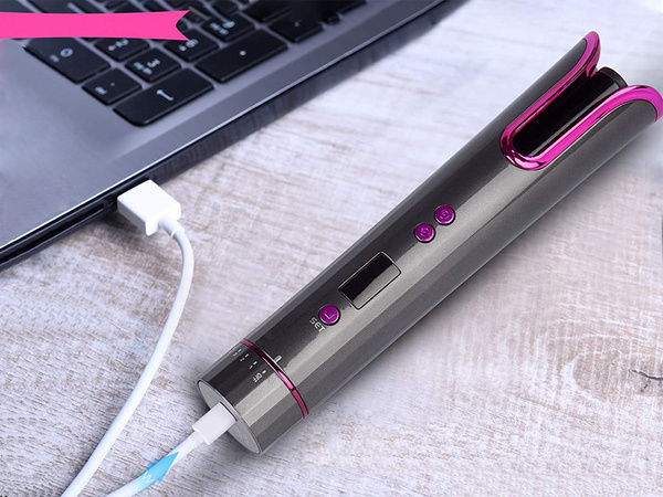 Automatická rotačná kulma na vlasy s lcd displejom