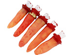 Fake abgetrennte finger halloween dekoration 5 gummi genähte finger