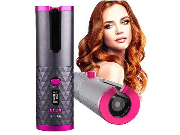 Rizador de pelo rotativo lcd automático