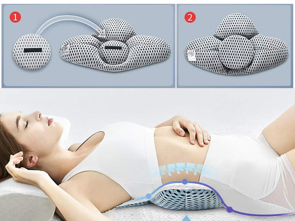 Orthopaedic back pillow lumbar support