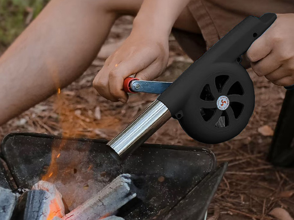 РУЧНАЯ ВОЗДУХОДУВКА ДЛЯ ОСВЕЩЕНИЯ БАРБЕКЮ, КОСТРОВ, ПЛИТ BBQ С ПРОЧНОЙ РУЧКОЙ