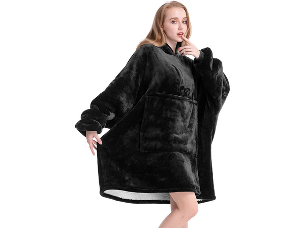 Teplá mikina oversize deka xxl 2v1 hrubý fleece