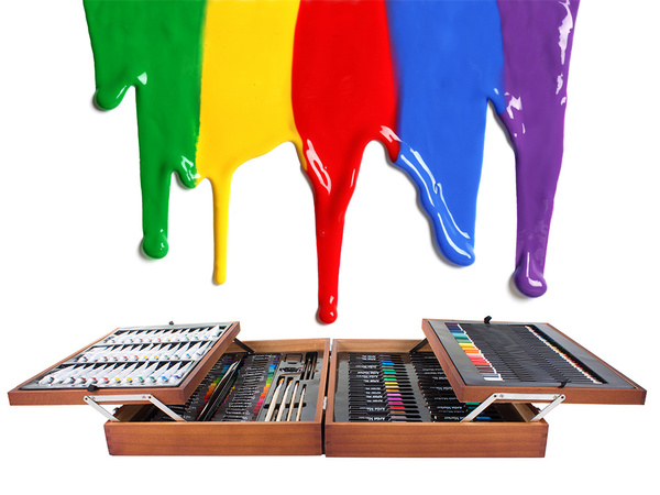 Set artă pictură caz lemn 174