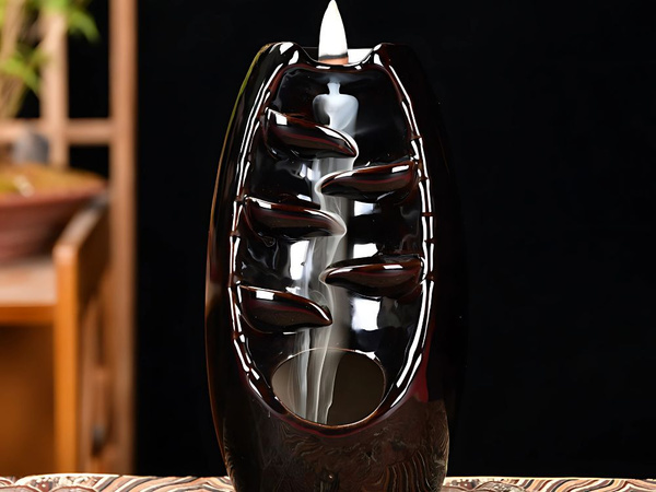 Duftende keramik kamin wasserfall weihrauch aromatherapie + 10 dochte