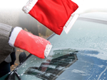 Car window scraper with snow glove soft handle