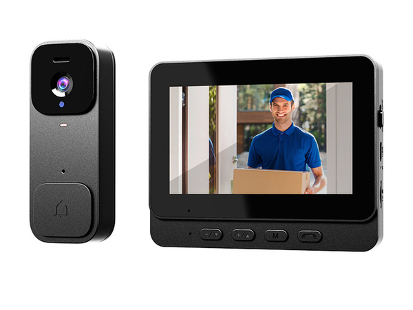 Vídeoportafono vídeo portafono inalámbrico vídeo para puertillo de puerta visor nocturno