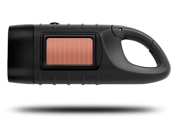 DYNAMO SOLAR TORCH 3 LED KINETIC ROČNA KLJUČEVINA S KLIPOM