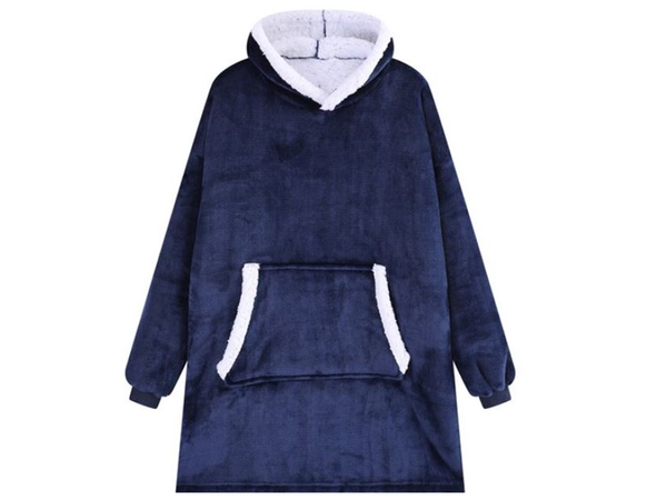 Warm sweatshirt oversize blanket xxl 2in1 thick fur soft hooded dressing gown