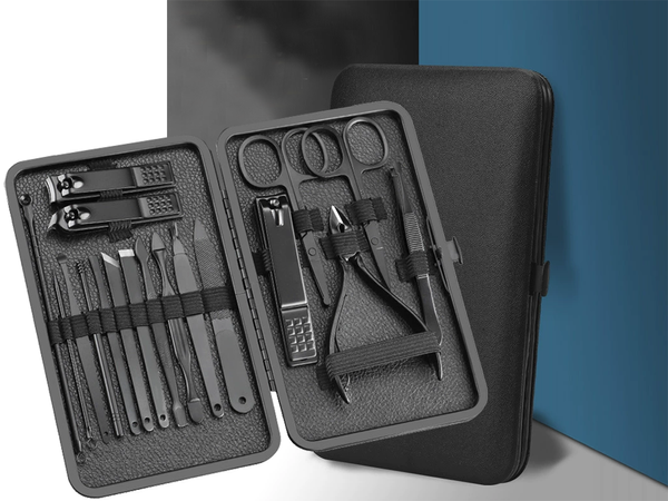 Manikīra un pedikīra instrumentu komplekts manikīra un pedikīra instrumentu komplekts 18 elementi