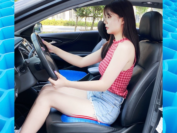 Orthopedic gel cushion for car seats