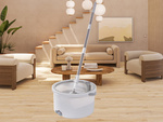 Rotary mop 360 spin bucket set 2x microfibre pads