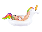 Roue gonflable bébé licorne pour nager dans l'eau de la piscine
