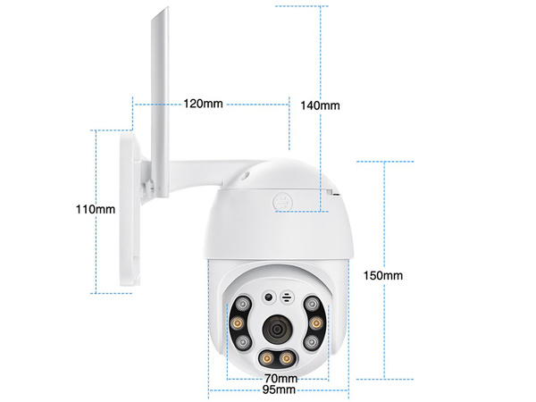 Camara exterior ip wifi full hd zoom