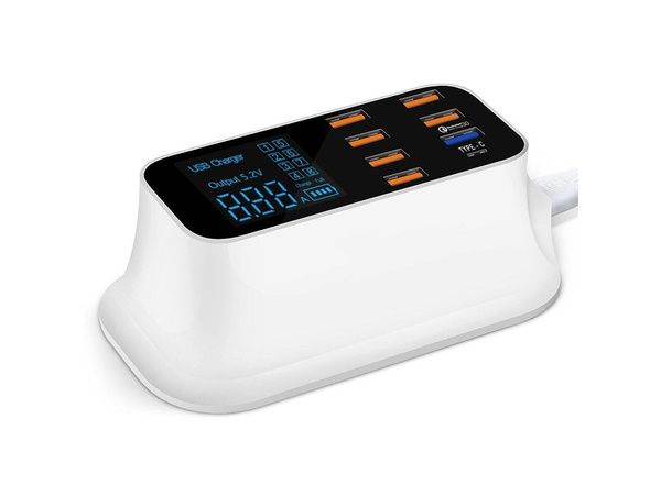 Phone charger 8 x usb qc 3.0 type c