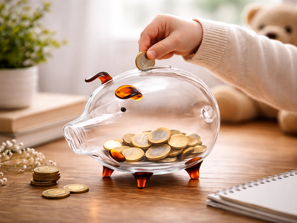 БОЛЬШАЯ КОРИЧНЕВАЯ КОПИЛКА-СВИНКА (36)