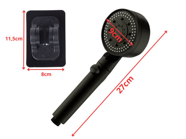 Shower set handset 5 functions hose 150cm high-pressure handle