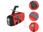 Radio Linterna Solar Recargable Dinamo Manivela Powerbank Usb Emergencia