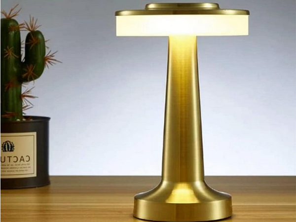 Lampe de nuit de table lampe tactile 3 étapes lampe de chambre sans fil
