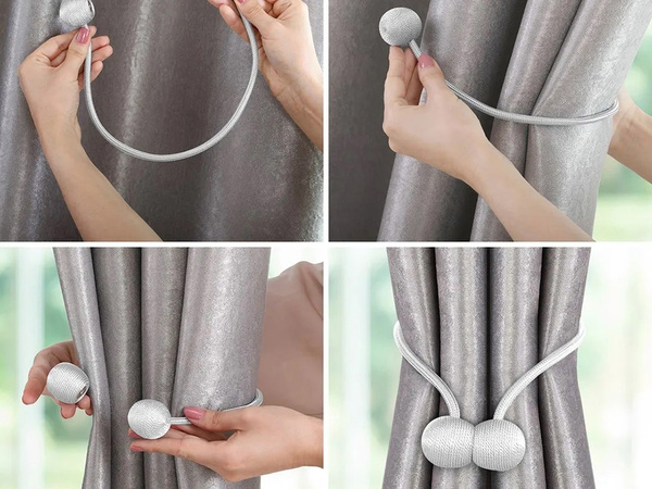 Dekoratívne klipy na záclony magneticky silné