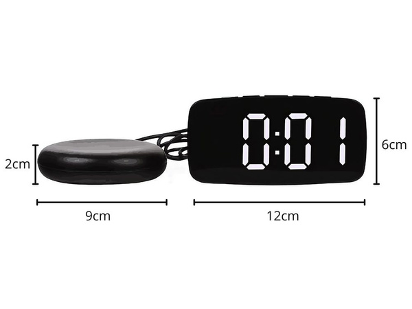 Budzik zegar elektroniczny z padem wibracyjnym led alarm cyfrowy sieciowy