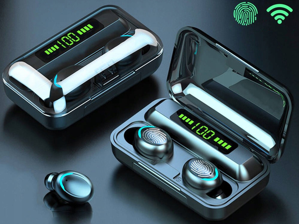 Беспроводные наушники bluetooth f9 tws powerbank