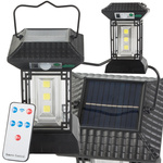 Saules lampa ar krēslas kustības sensoru 5 režīmi 60 led cob ar tālvadības pulti