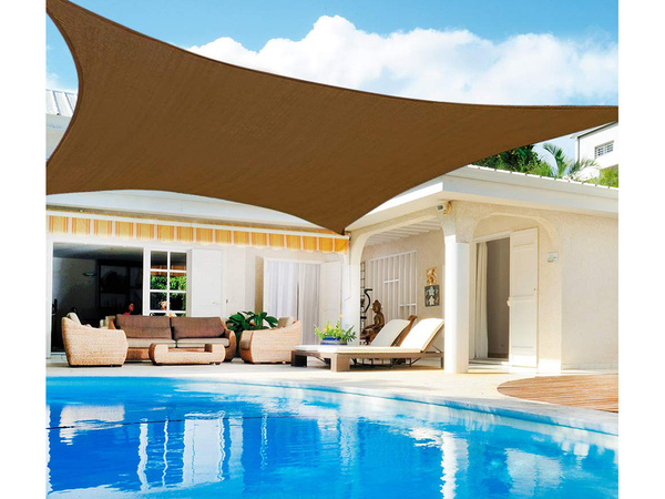 Toldo parasol rectangular jardín vela impermeable 4x3m