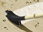 Cutting brush for cleaning river rides pennet scraper 2in1
