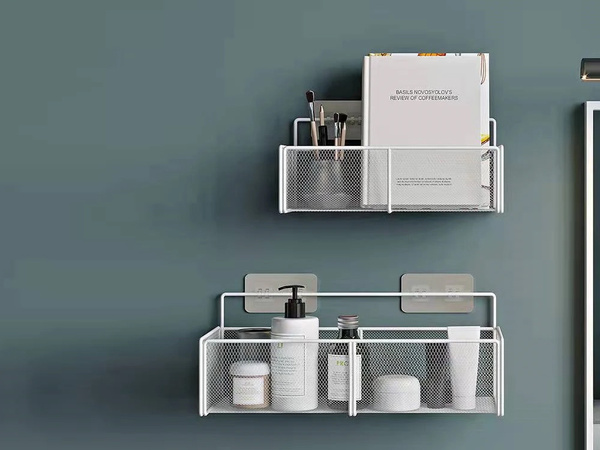 Hängekorb metall organizer hängeregal küche weiss