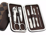 Nail art kit manicure holder case 7 items